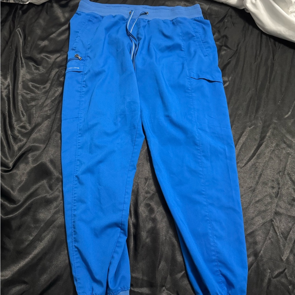Healing Hands Women’s Blue Joggers Scrub Pants